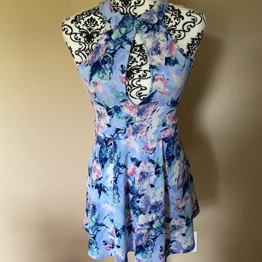 Windsor Floral Keyhole Skater Dress